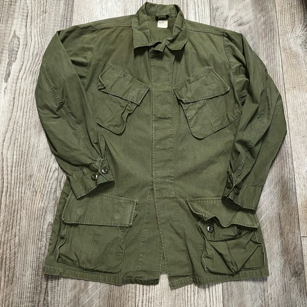 Vintage Vietnam era 1967 Military Olive green shirt Fatigue leisure combat shirt - Picture 3 of 10